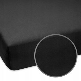   Gyermek lepedő gumival - Fekete pamutlap erős erős 160x200 cm