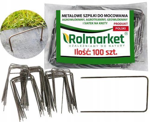 Tűk az agrotextíliához - Fém sarok geotextil horgonyok tiplik 100 db