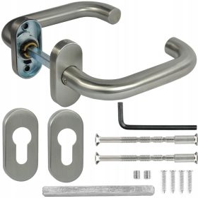   Kézzel ellátott fogantyú kapukhoz és kapukhoz Jelzőtábla lyukkal a betéthez