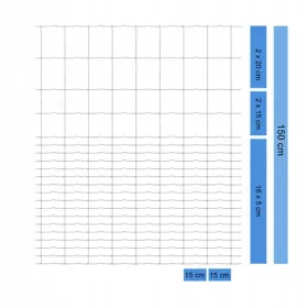 Erdei kerítésháló 150/21/15 L 50 m + ingyenes