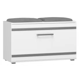    TopEshop cipős szekrény ülőrésszel 85 x 45 x 35 cm fehér