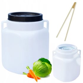   Élelmiszertartó - Műanyag hordó 40 l Négyzet Fehér Tanúsítvány