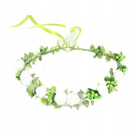    Áldozókoszorú, bohó stílusú, FEHÉR, úrvacsorai rózsák