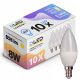 10x LED izzó E14 8W CCD gyertya nem
