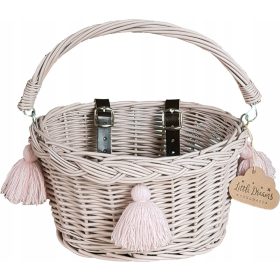    KERÉKPÁRKOSÁR GYERMEKEKNEK FELSZÍNTEL, PISZKOS RÓZSASZÍN