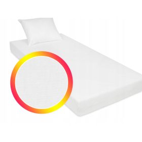   Gyermek lepedő gumival - Fehér lap Jersey -vel 90x180 cm elasztikus sáv