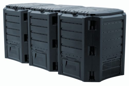 Komposztáló - Prosperplast 3 kamrás komposztáló 1200 l, fekete