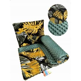   Baba takaró - Nagy takaró párnával 100x75 minky bársony pamut