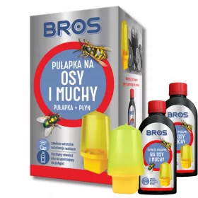    Csapda legyek és darazsak ellen Bros 0,46 kg 200 ml + Folyadék legyek és darazsak ellen Bros 0,25 kg 200 ml