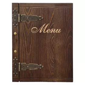   FEDELE A4-ES FA MENÜKÁRTYA FELSZERELÉSEKVEL AZ ÉTTERMI MENÜHEZ