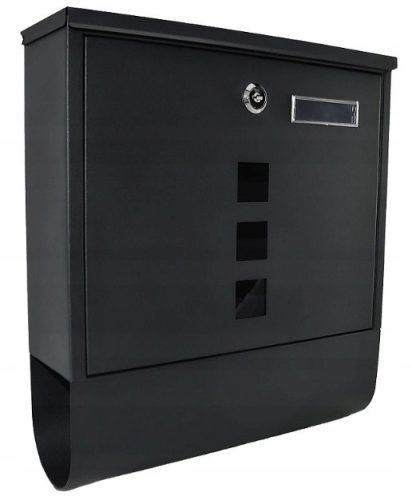 Postaláda - Modern otthoni levélszekrény, újságpapírral, szürke árnyalatokkal