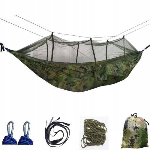 Függőágy - Függőágy rúd nélkül K&M khaki 200 kg 1 x 140