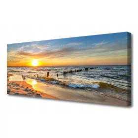 Falfestészet - Vászonnyomat Sea Sunset Beach 125x50