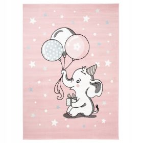   Gyermek szőnyeg - Baba szőnyeg 140x200 pasztell elefánt 39p