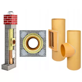   Kéményrendszer, tartozékok - Top kémények uni ceramic kémény FI 180+2w 7m