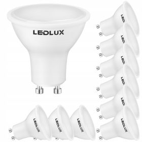 10x LED izzó GU10 10W = 85W Non -Rummaging 3000K