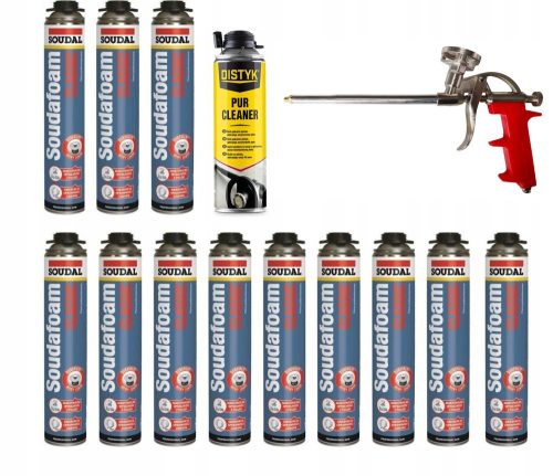 12× Soudal Soudafoam Classic szerelőhab 750 ml + 2 egyéb termék