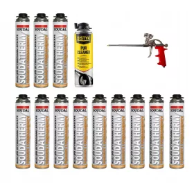 12× Soudal Styrofoam ragasztó 750 ml + 2 egyéb termék