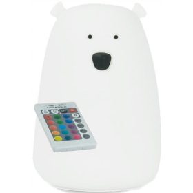   Gyermek éjszakai lámpa - Nyúl és barátok éjszakai lámpa medve +távirányító 16 cm