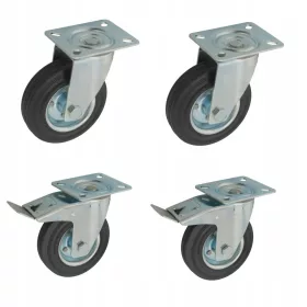 4 -PCS 125 mm -es kerekek, 400 kg forgó kerekek