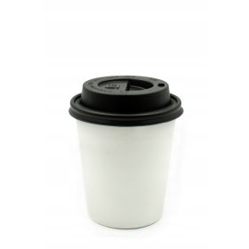   Eldobható étkészlet - Papír kávéscsészék 250 ml fehér + fedők 100s