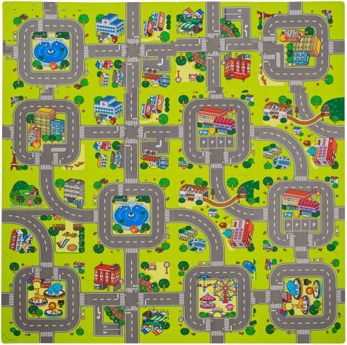  Humbi puzzle habszőnyeg, tarka, 180x180 cm