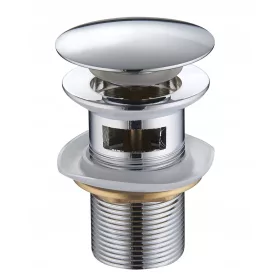 Kerek Mexen ezüst kattanásos sapka túlfolyóval