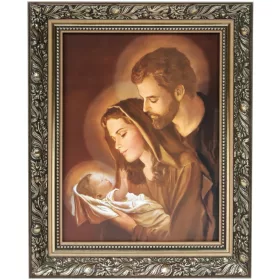   Falfestészet - KÉP 50x40 SZENT CSALÁD DÍSZÍTETT ARANY KERET