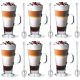 Koktél pohár - 6 db LATTE KÁVÉS POHÁR KÉSZLET + KANÁL
