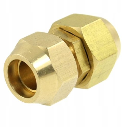 Légcsatorna - Sárgaréz csőcsatlakozó rézcsövekhez 10mm 3/8