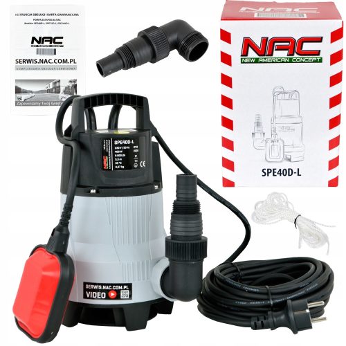 NAC 400 W-os búvárszivattyú, 9000 l/h