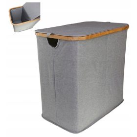   Ruhakosár - Lacarte szabadon álló szennyeskosár 100l, szürke és ezüst árnyalatai