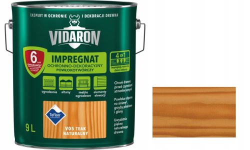 Vidaron V05 filmképző impregnálás, natúr teak, 9 l