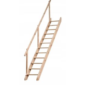 Fenyő fa lépcső 12 lépcsős HIT korláttal