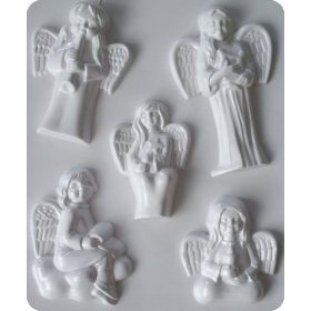   Karácsonyi díszek - Angyalok alakulnak a gipsz casting angyalhoz