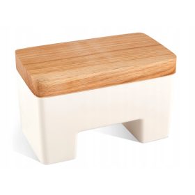 Vajas üveg - Bąble Praktikus vajas edény, fehér műanyag