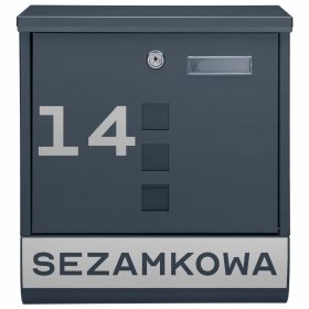 Postaláda - ANTRACIT + FELIRAT