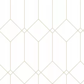 FEHÉR TAPÉTA ARANY GEOMETRIAI MINTÁVAL NEM MEZŐRE