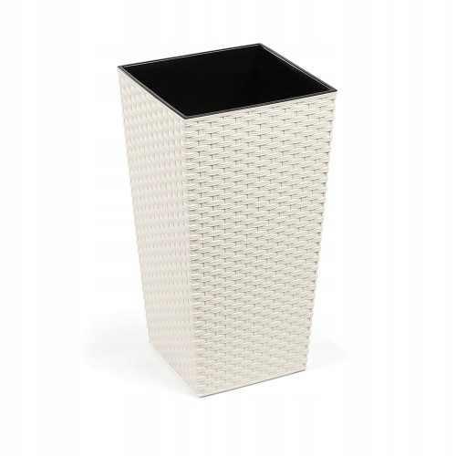  Lamela virágcserép 30 cm x 30 x 57 cm átmérő 30 cm műanyag barna és bézs árnyalatok