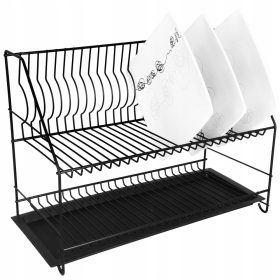   Edény szárító - Szárító szárító csepegtető csepegtető 50 cm fekete