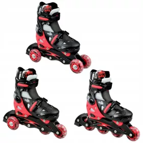   Görkorcsolya gyerekeknek - Rolko-Wrotki 3in1 Raven Singer Black/Red 33-36