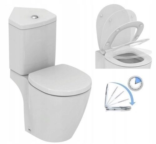 WC kompaktok - Német kompakt sarok WC +lassú billenő tábla