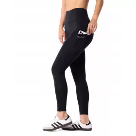    Női sport leggings, magas derék, zsebes, Libra Carpatree S, fekete